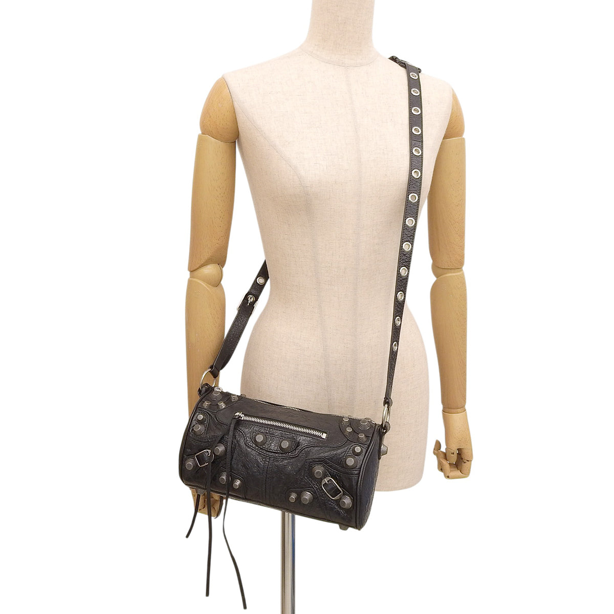 ル・カゴール シリンダー バッグ レザー ブラック 771716