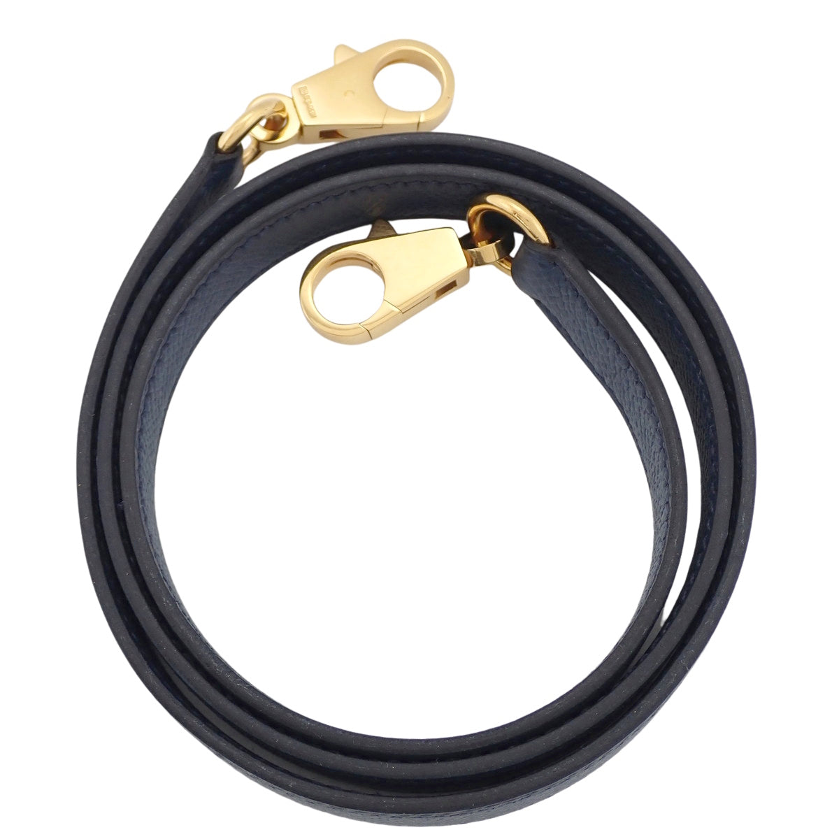 Shoulder strap Courchevel leather Blue Gold hardware