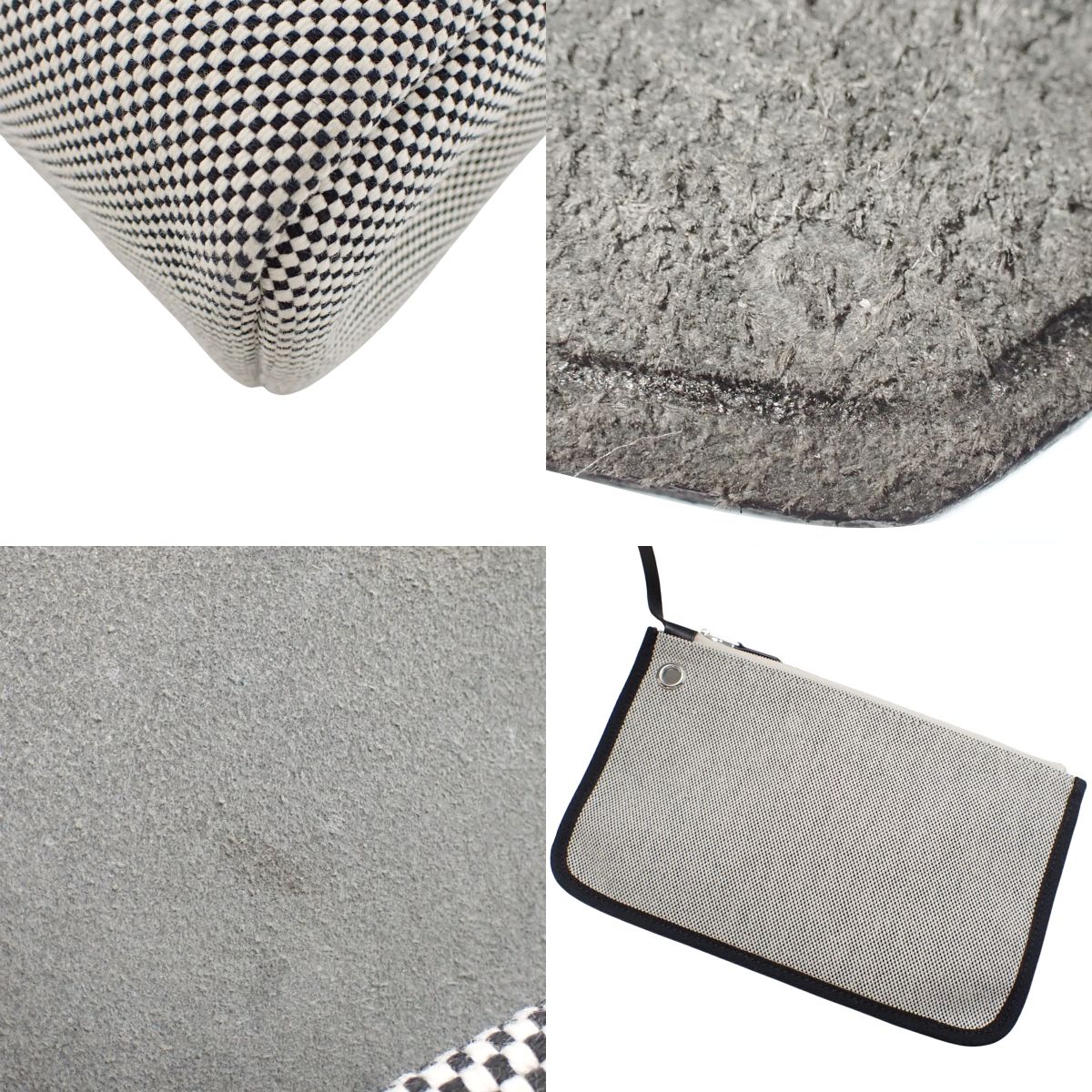 エールバッグジップPM トワルGM ヴァッシュハンター パラジウム金具 ブラック アイボリー D刻印