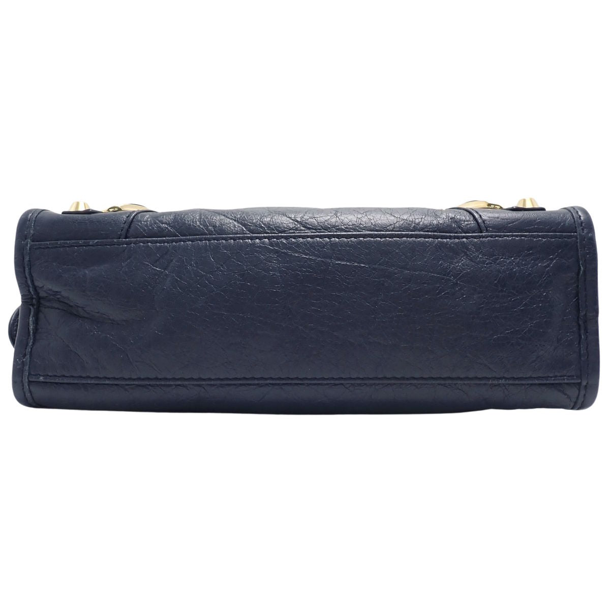 Classic Metallic Edge Mini City Leather Navy 390160