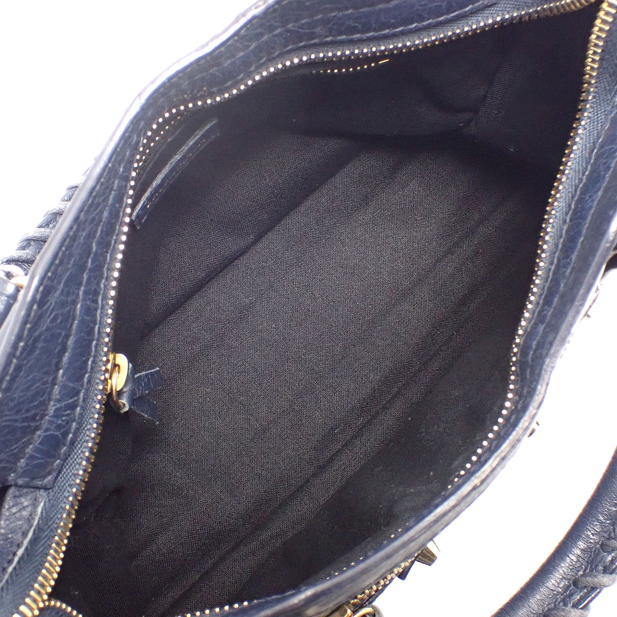 Classic Metallic Edge Mini City Leather Navy 390160