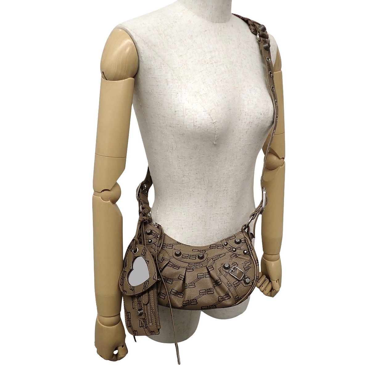 Le Cagole XS Leather Brown 671309