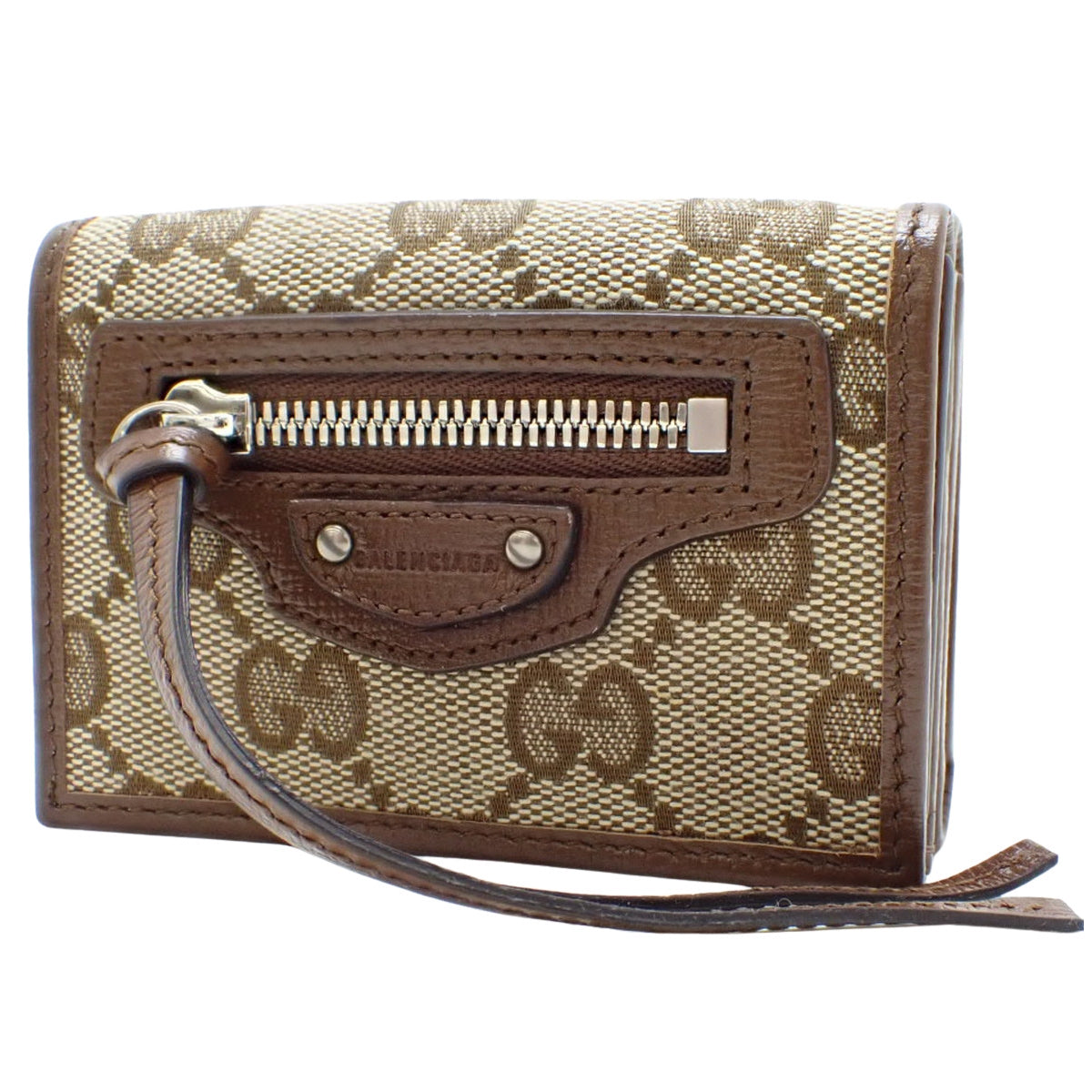 The Hacker Project Neo Classic Wallet GG Canvas Leather Brown 681708 Balenciaga Collaboration