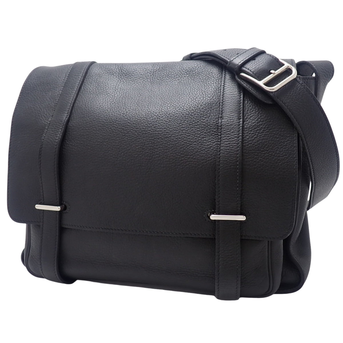 Steve Buzas 35 Taurillon Clemence Black Silver Hardware □L Stamp