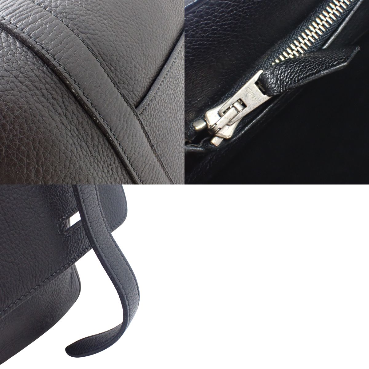 Steve Buzas 35 Taurillon Clemence Black Silver Hardware □L Stamp