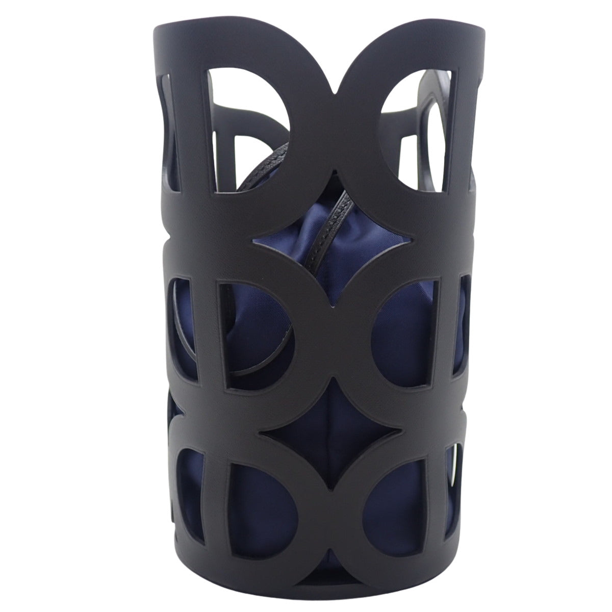 MANUFACTURE DE BOUCLERIES Chaine d'Ancre Bag, Veau Madame Silk, Black, Navy, Light Blue, Y Stamp