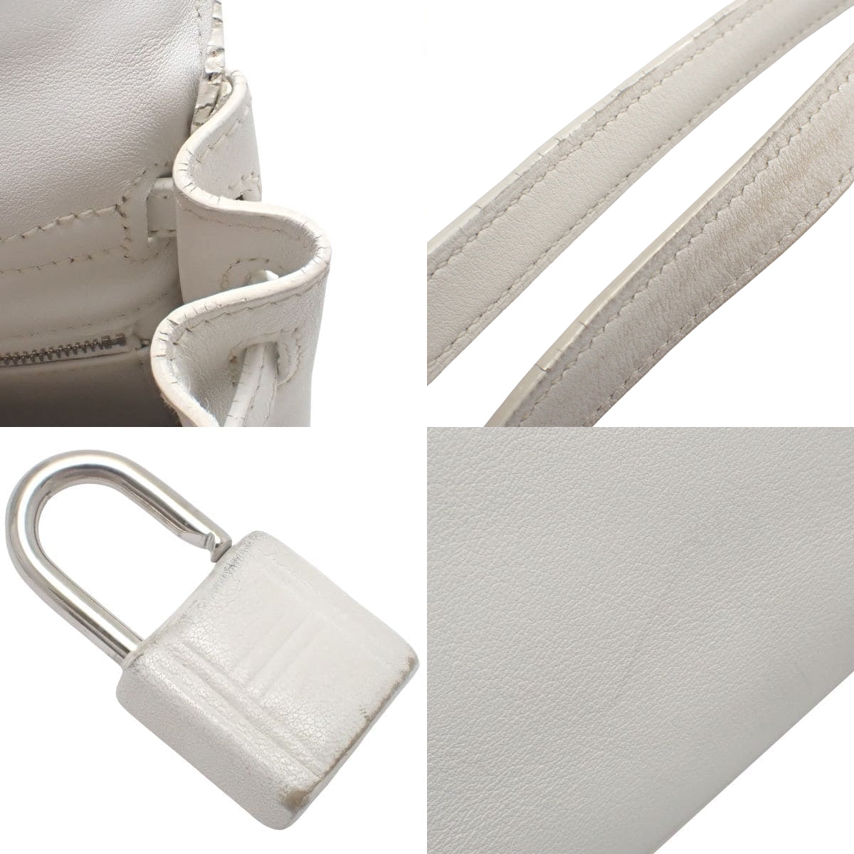 Kelly 25(内缝线)Vaux Swift 皮革,钯金配件,白色,银色配件,K 字印记