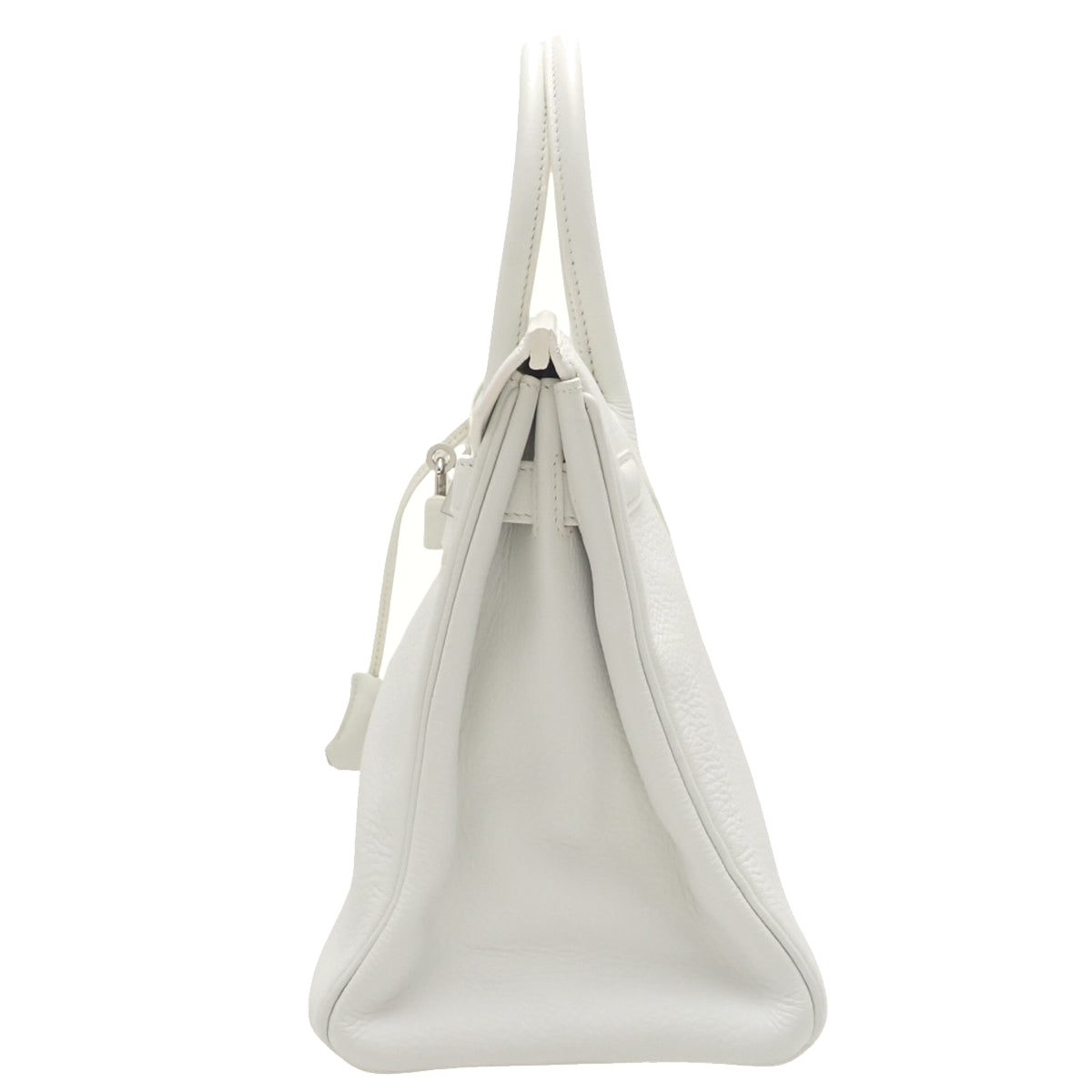 Birkin 30 Togo 白色包包,银色五金配件,L 印记