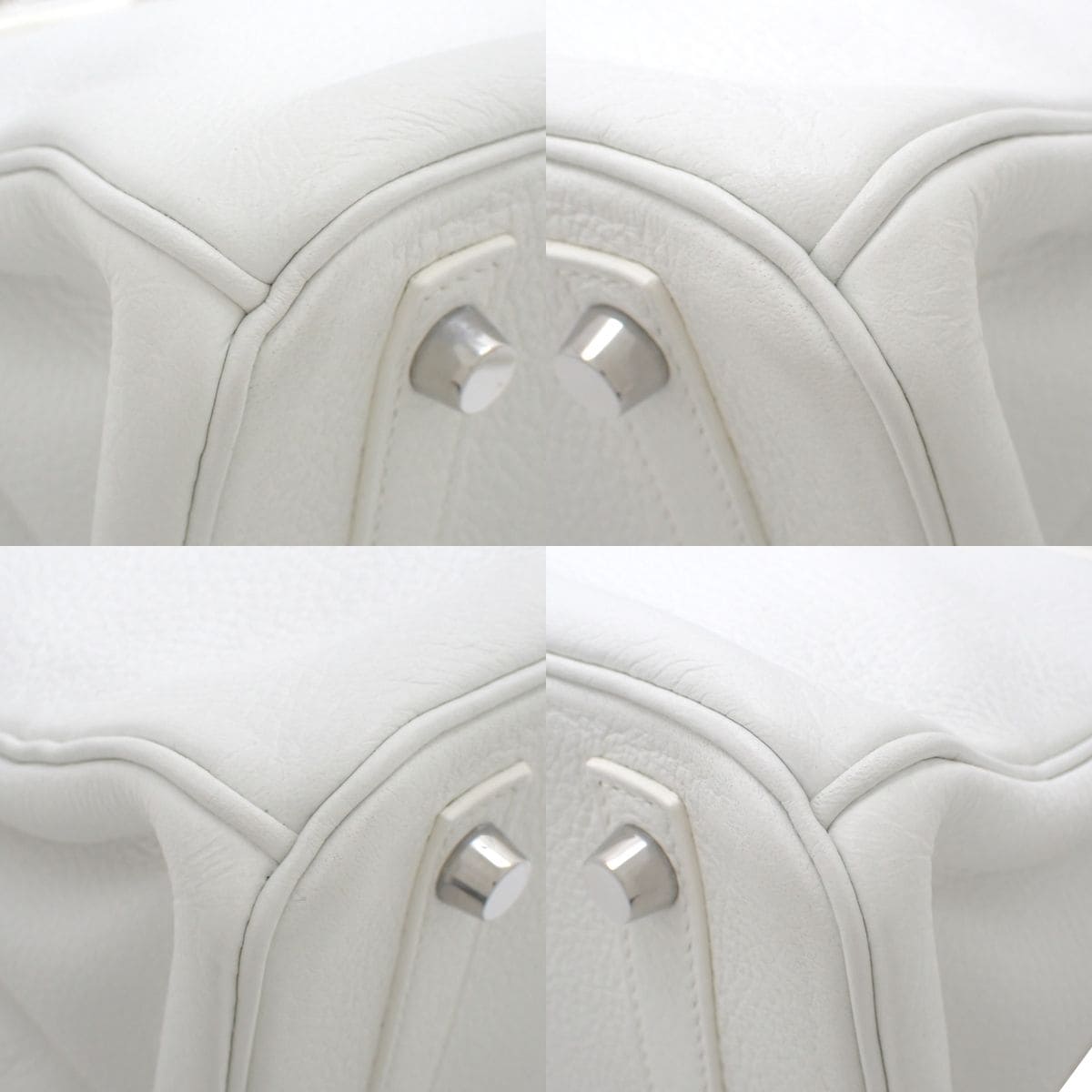 Birkin 30 Togo 白色包包,银色五金配件,L 印记