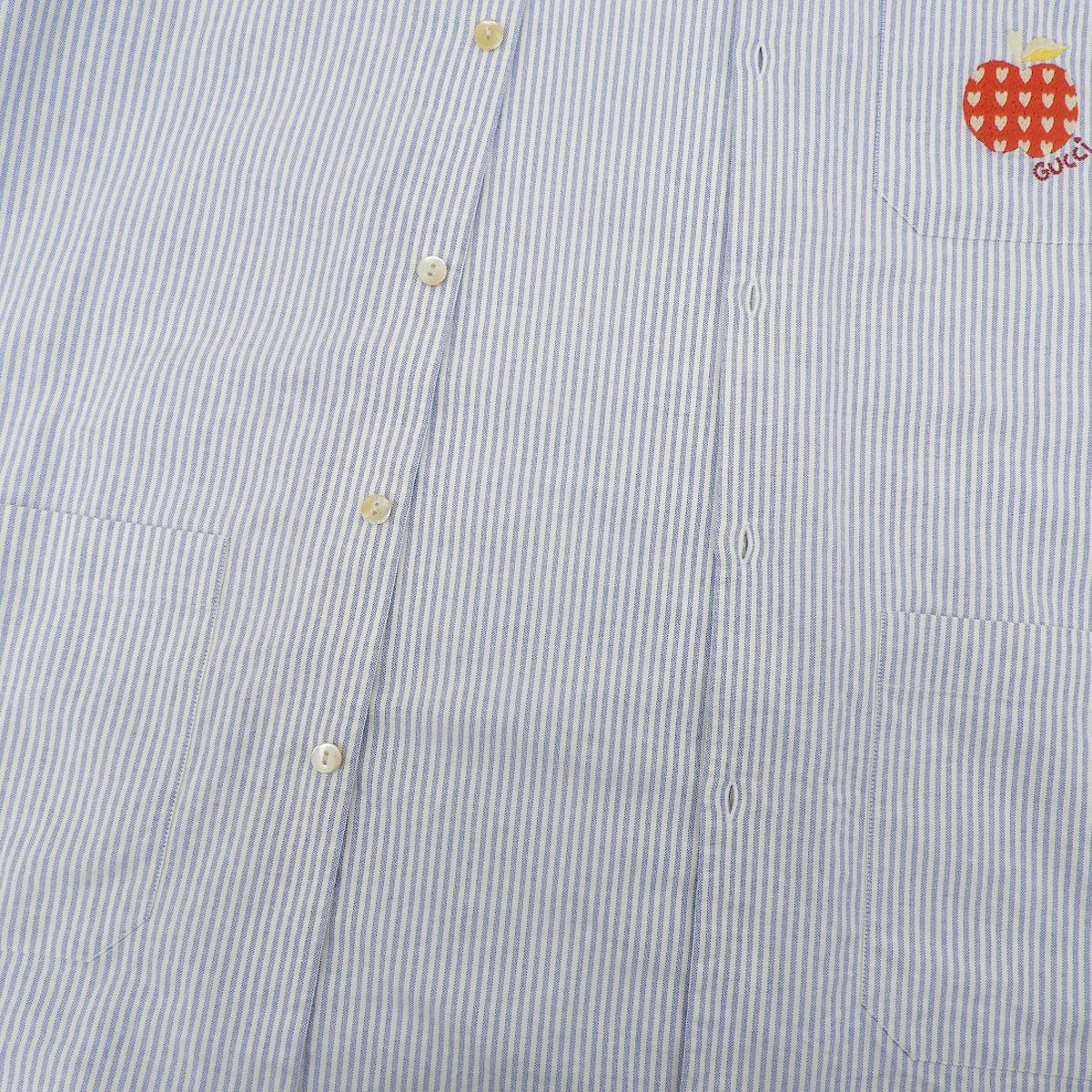 LES POMMES ストライプ オープンカラーシャツ 44