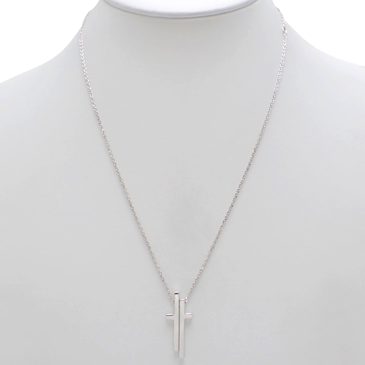 Separate Cross Pendant White Gold K18WG 9.1g