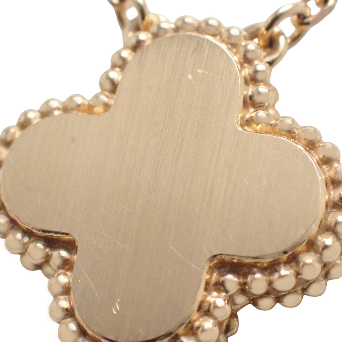 Vintage Alhambra Pendant in Silver Obsidian and Diamond with Pink Gold (18KPG), 6.5g, 2023 Holiday Edition