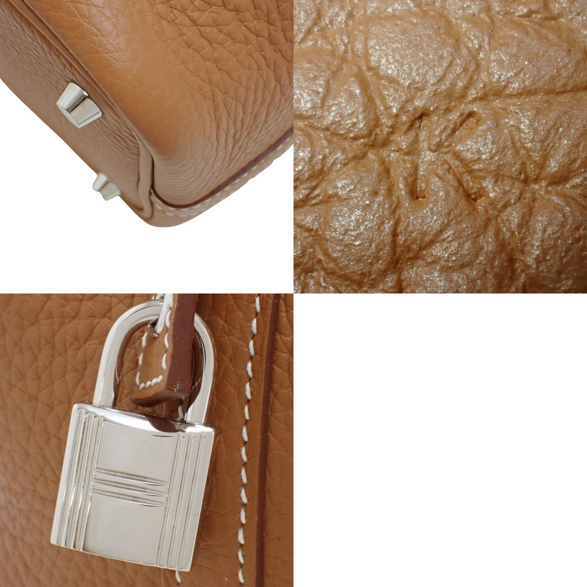 Picotin Lock PM, Taurillon Clemence, Palladium Hardware, Gold, K stamp
