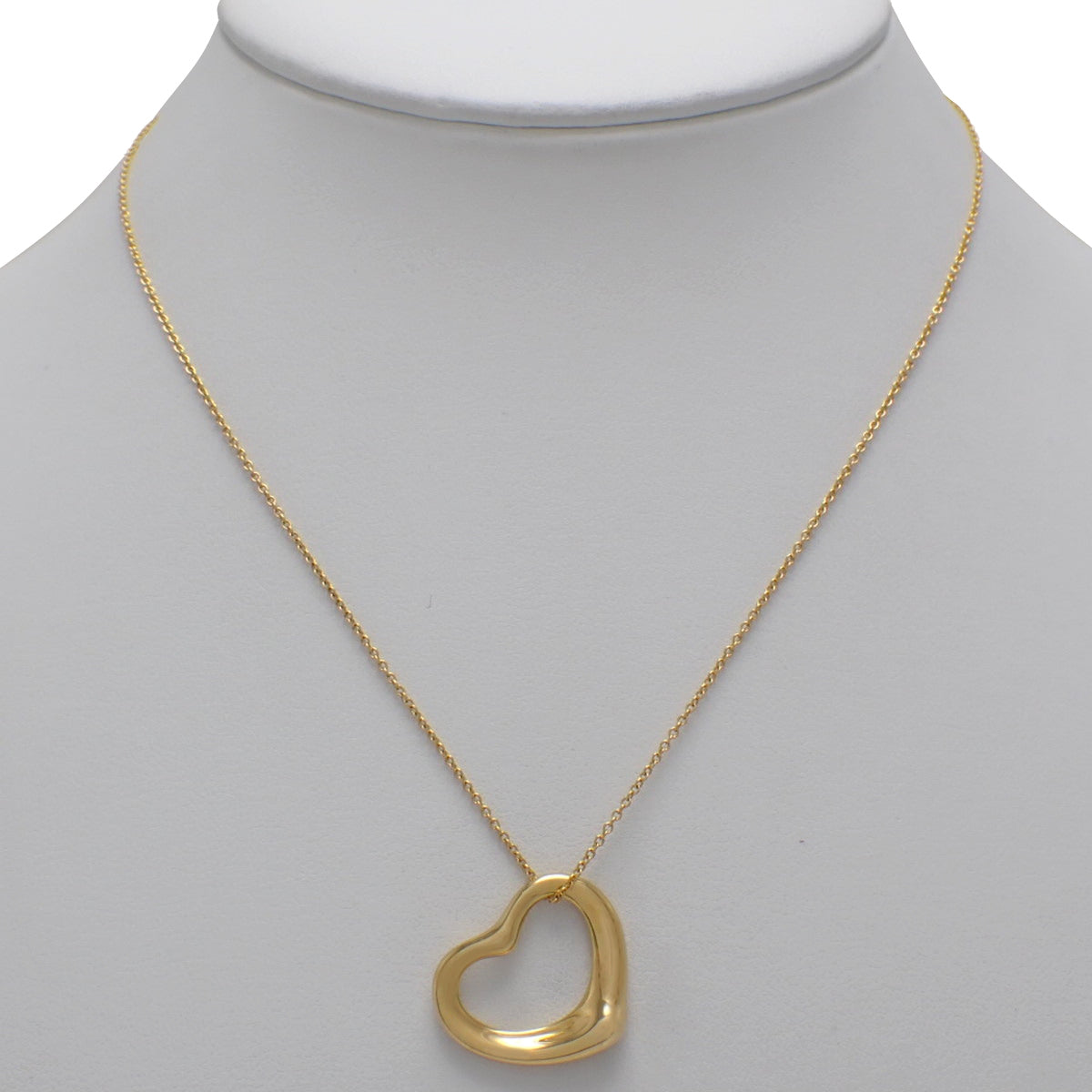 オープン ハート ペンダント イエローゴールド K18YG 6.9g