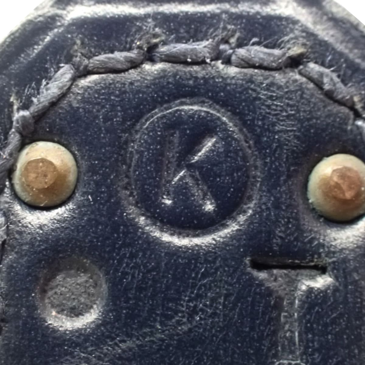 ケリー32 (外縫い) トワルアッシュ ボックスカーフ ベージュ ネイビー ゴールド金具 ○K刻印