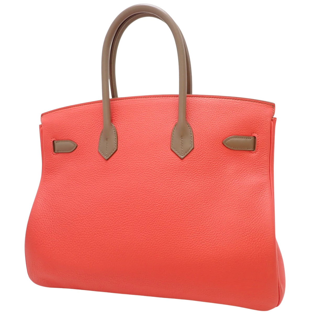 Birkin 35 Casaque Taurillon Clemence Veau Swift Etoupe/Etoupe/Argile/Rose Jaipur Matte Silver Hardware □P stamp