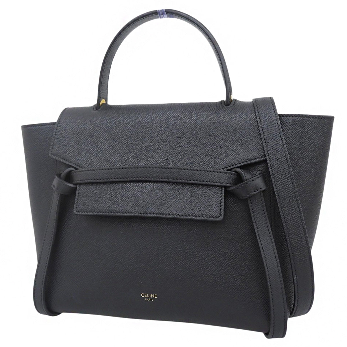 ベルトバッグ マイクロ グレインカーフレザー ブラック