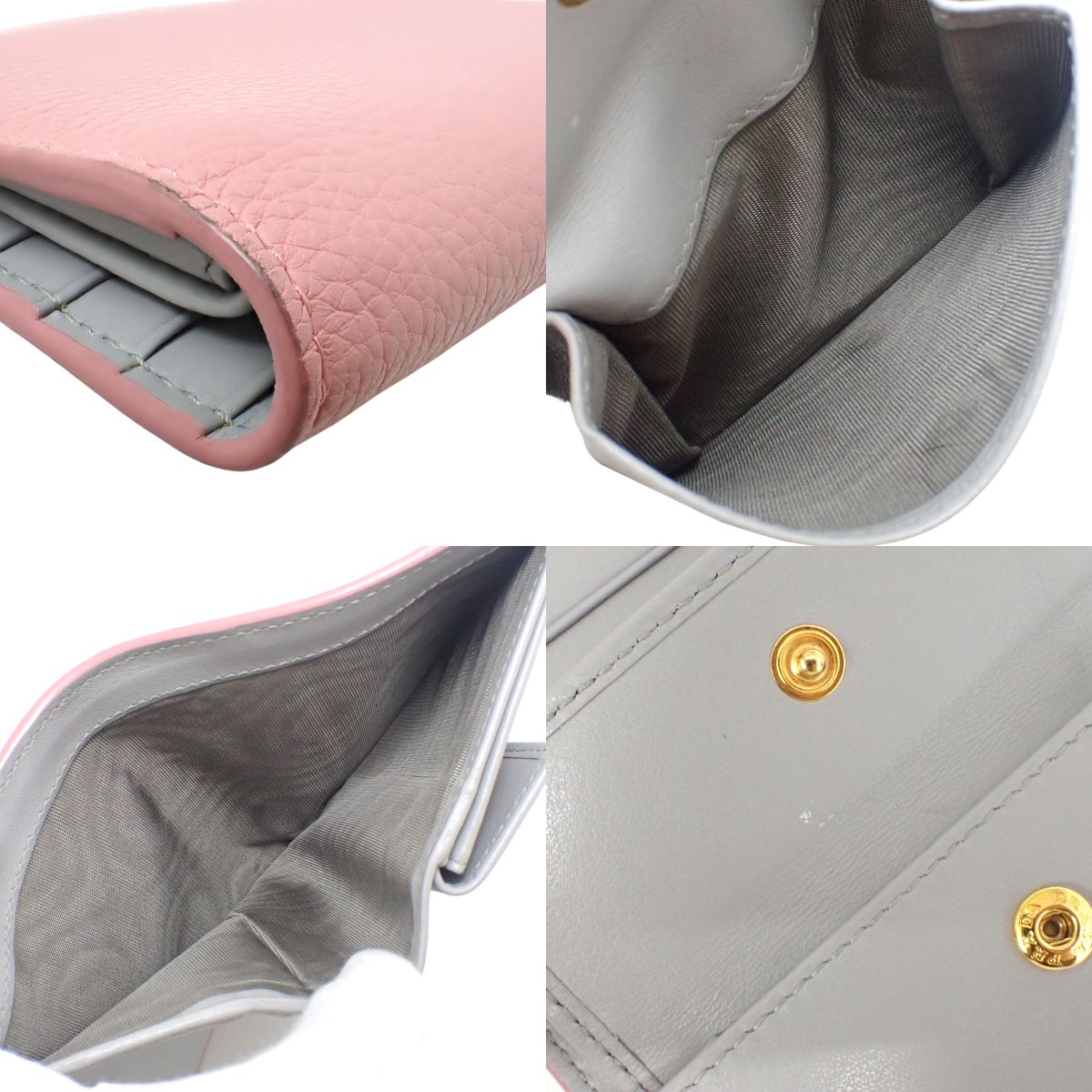 二つ折り財布 レザー ピンク 1MV204
