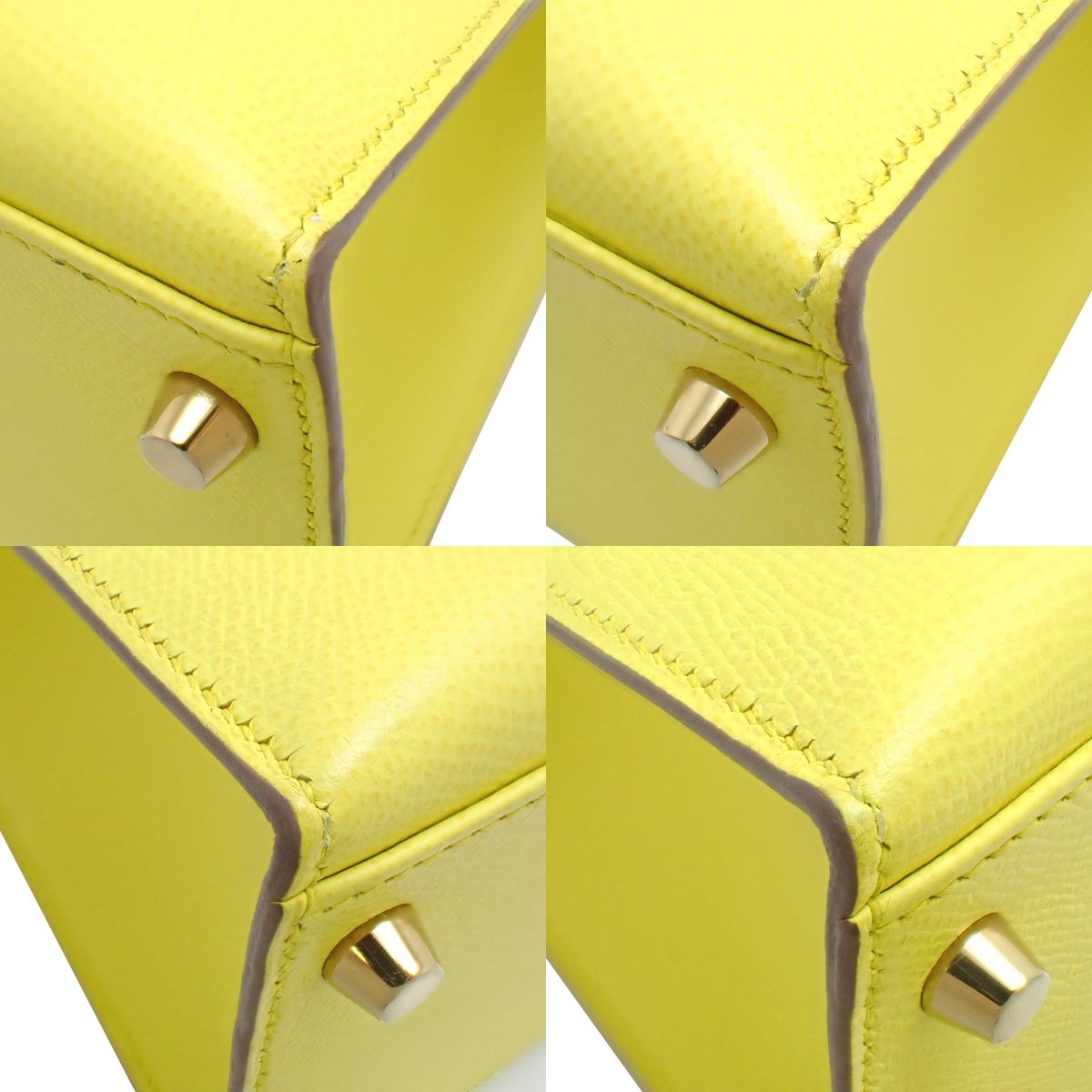 Kelly 32(外侧缝线)小牛皮 Epsom Lime 色,金色五金配件,R 标志