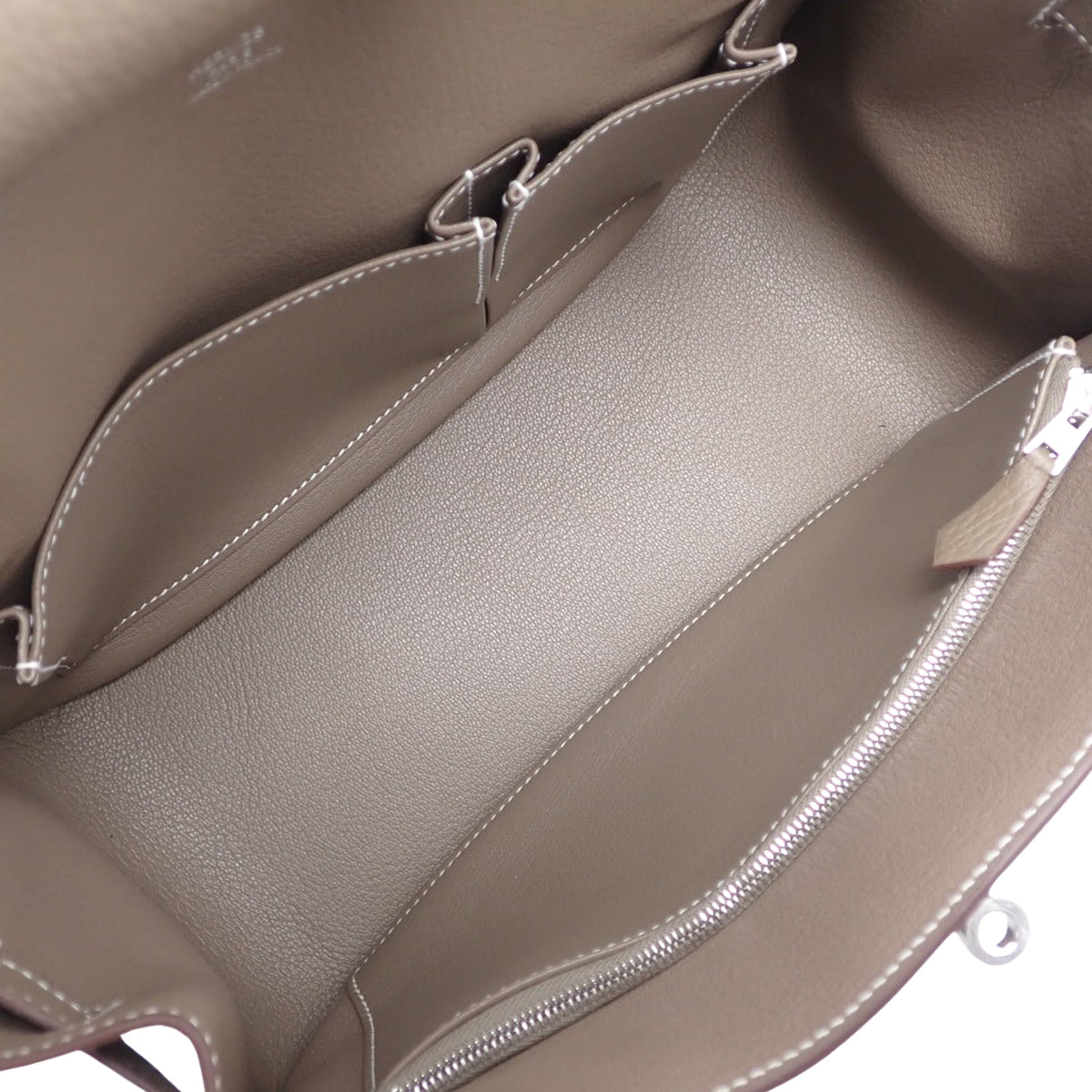 【未使用】ジプシエール28 K刻印 トリヨンクレマンス パラジウム金具 エトゥープ/エトープ