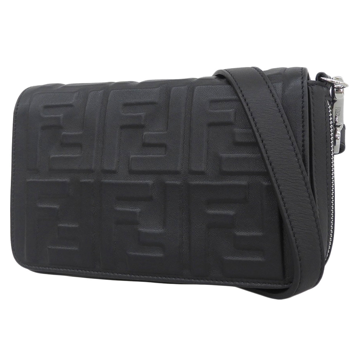 ズッカ ショルダーバッグ レザー ブラック 7M0299