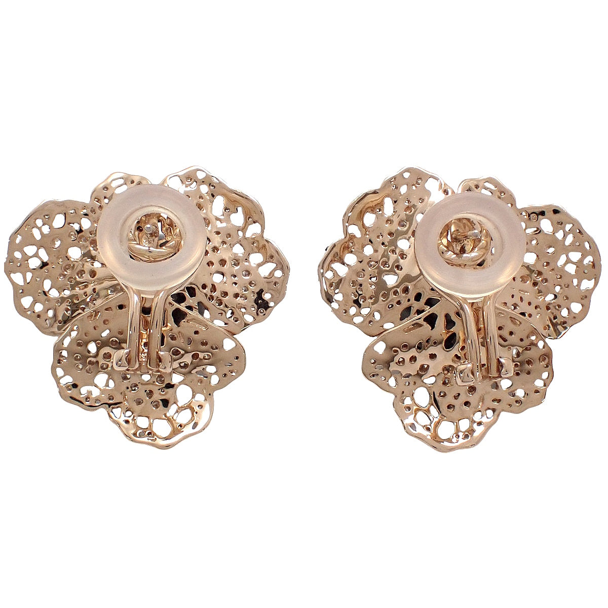 ブラックパール ダイヤモンド ピアス /D2.50 ピンクゴールド K18PG 23.5g