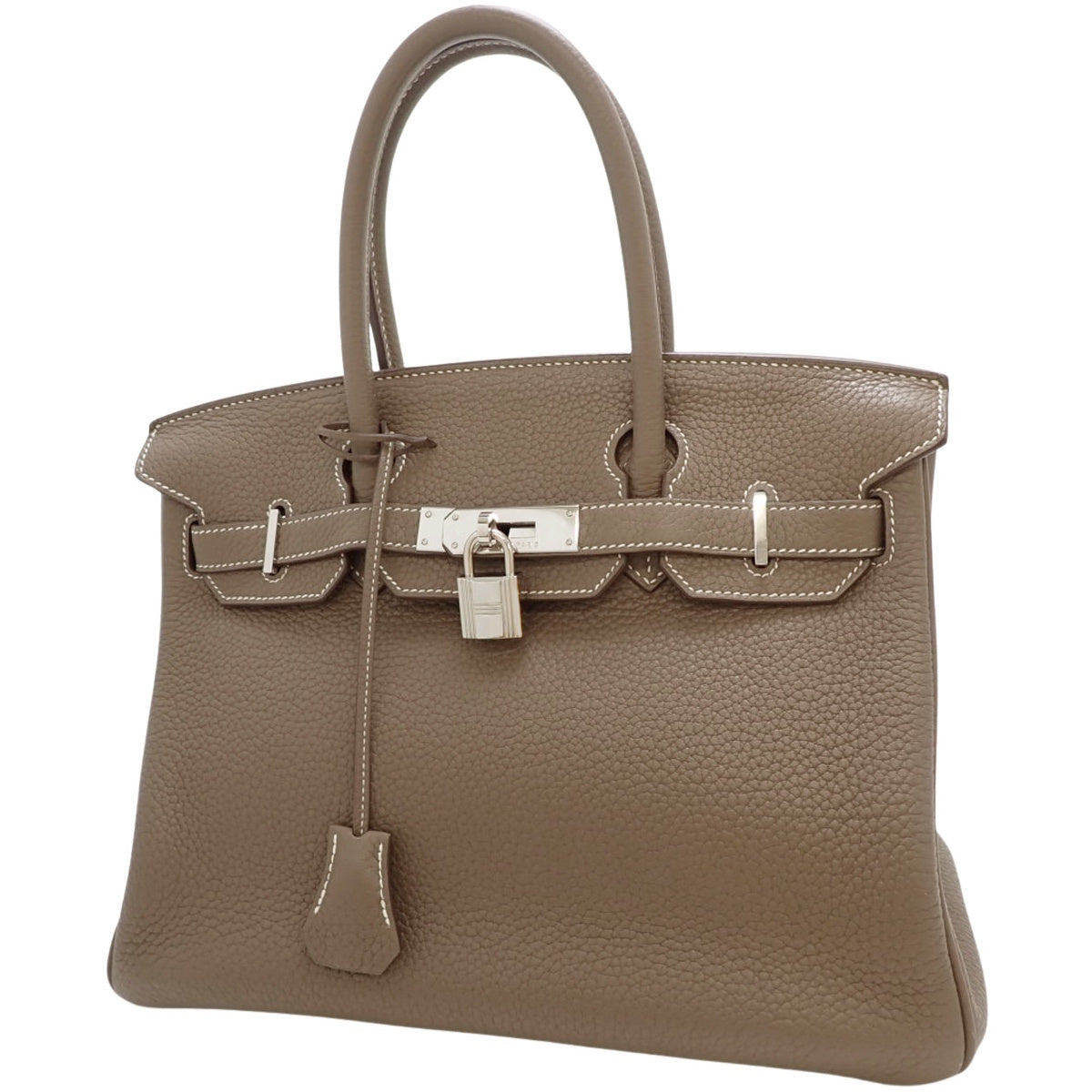 バーキン30 トゴ パラジウム金具 エトープ/エトゥープ シルバー金具 □N刻印