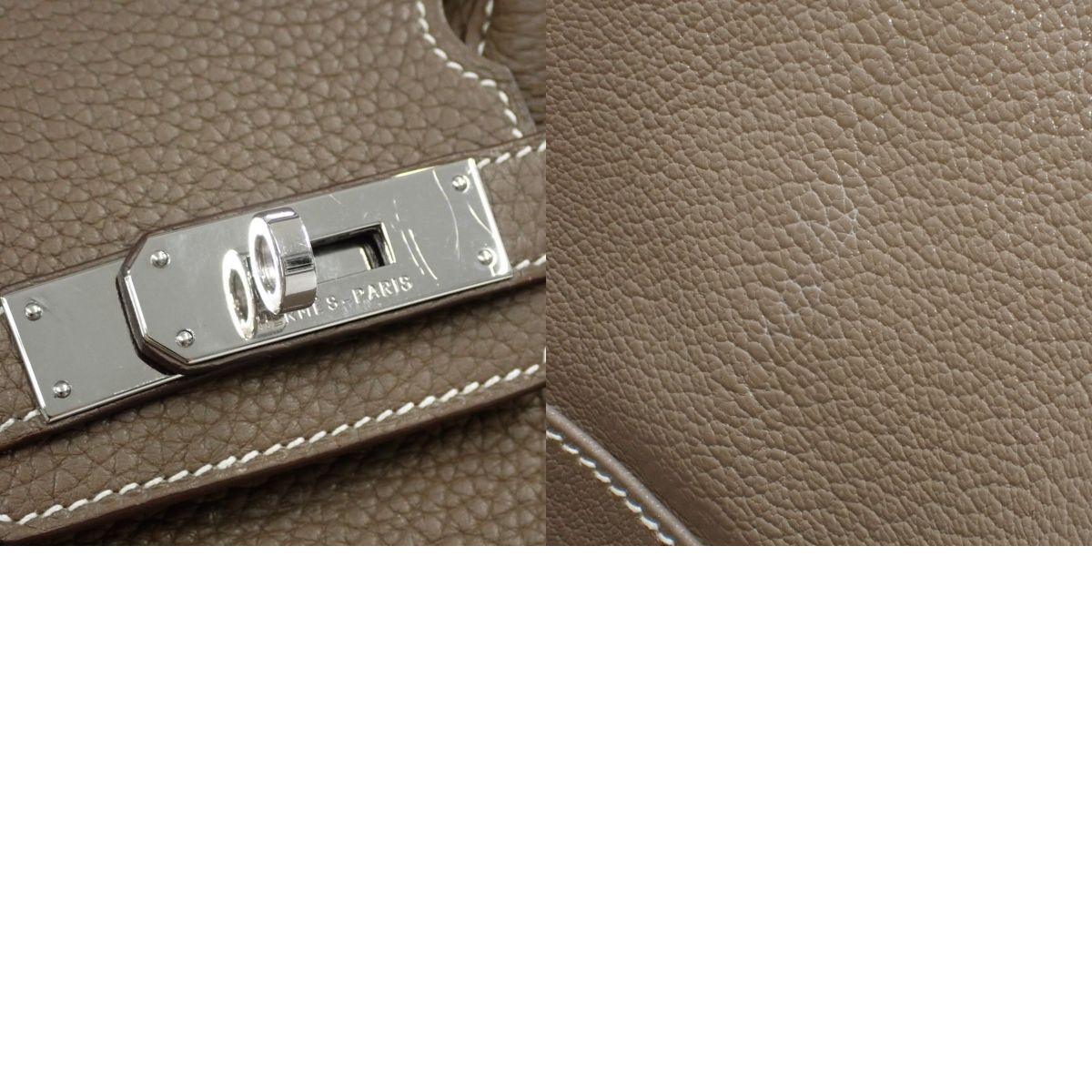 バーキン30 トゴ パラジウム金具 エトープ/エトゥープ シルバー金具 □N刻印