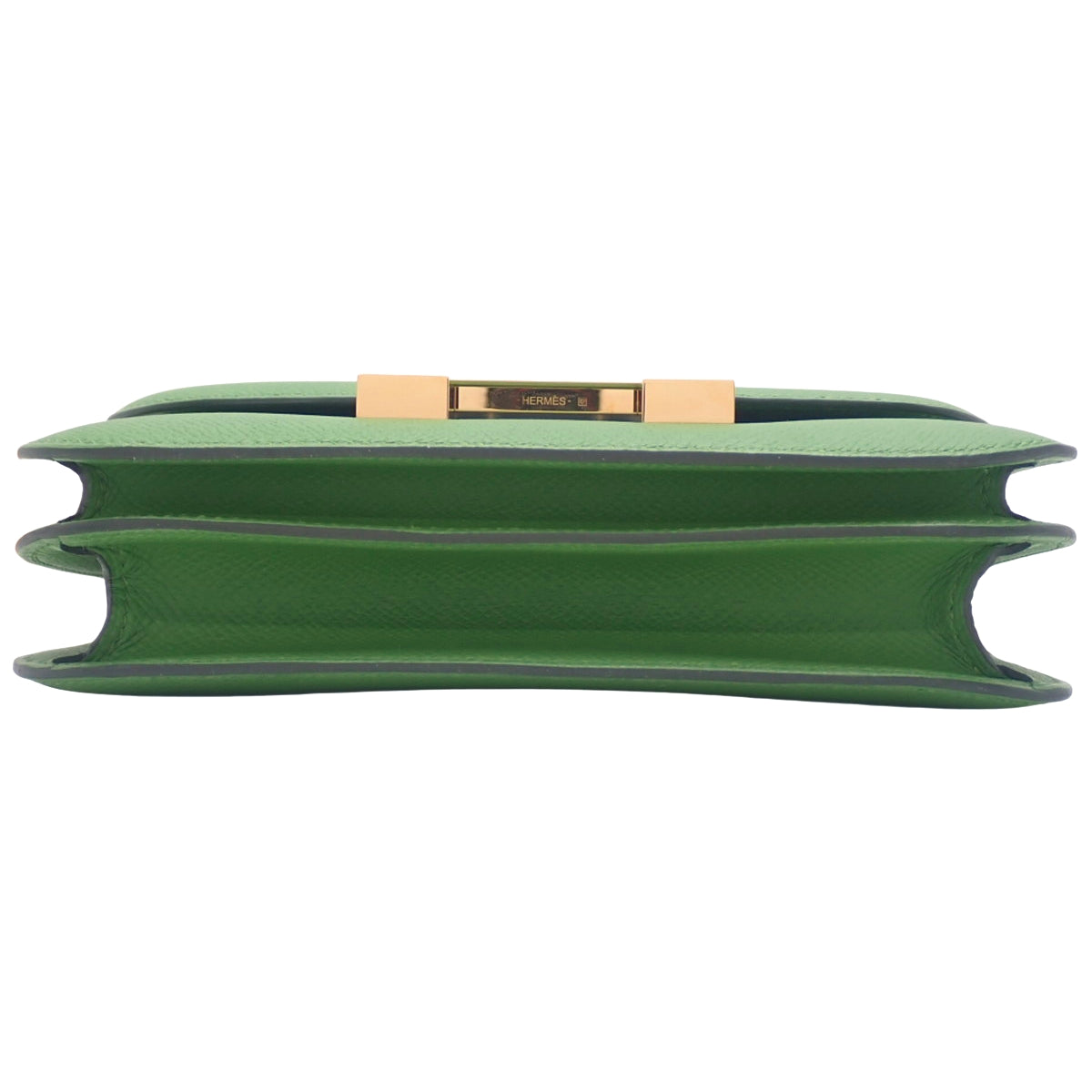 Constance 3 Mini Miroir Epsom Veau Vert Yucca Gold Hardware W-stamp