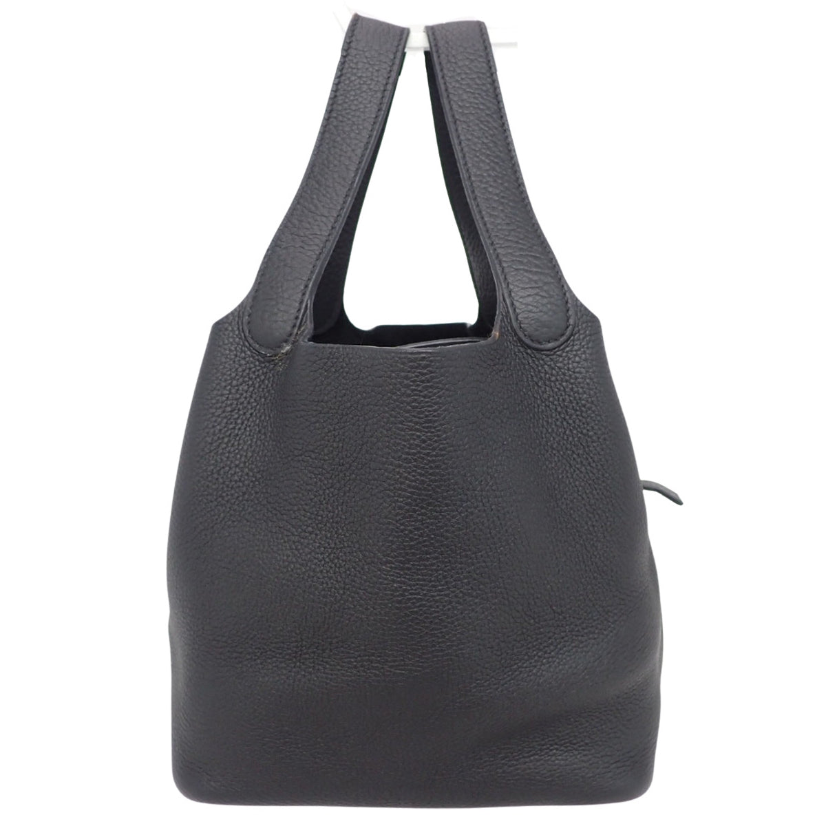 Picotin PM Taurillon Clemence leather, palladium hardware, black, □I stamp