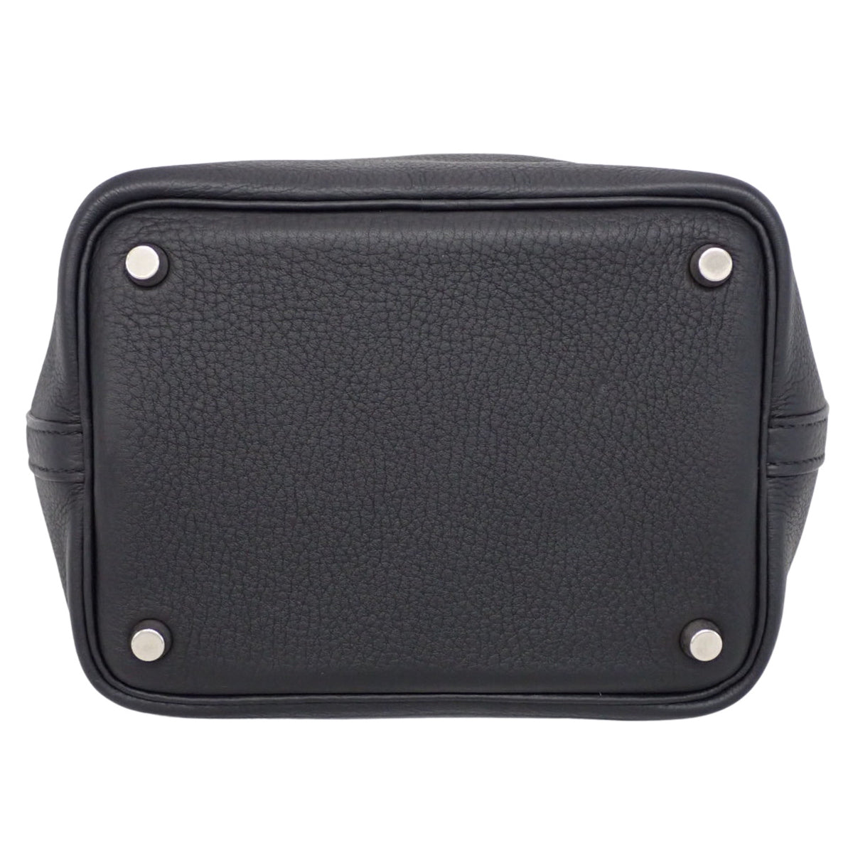 Picotin PM Taurillon Clemence leather, palladium hardware, black, □I stamp