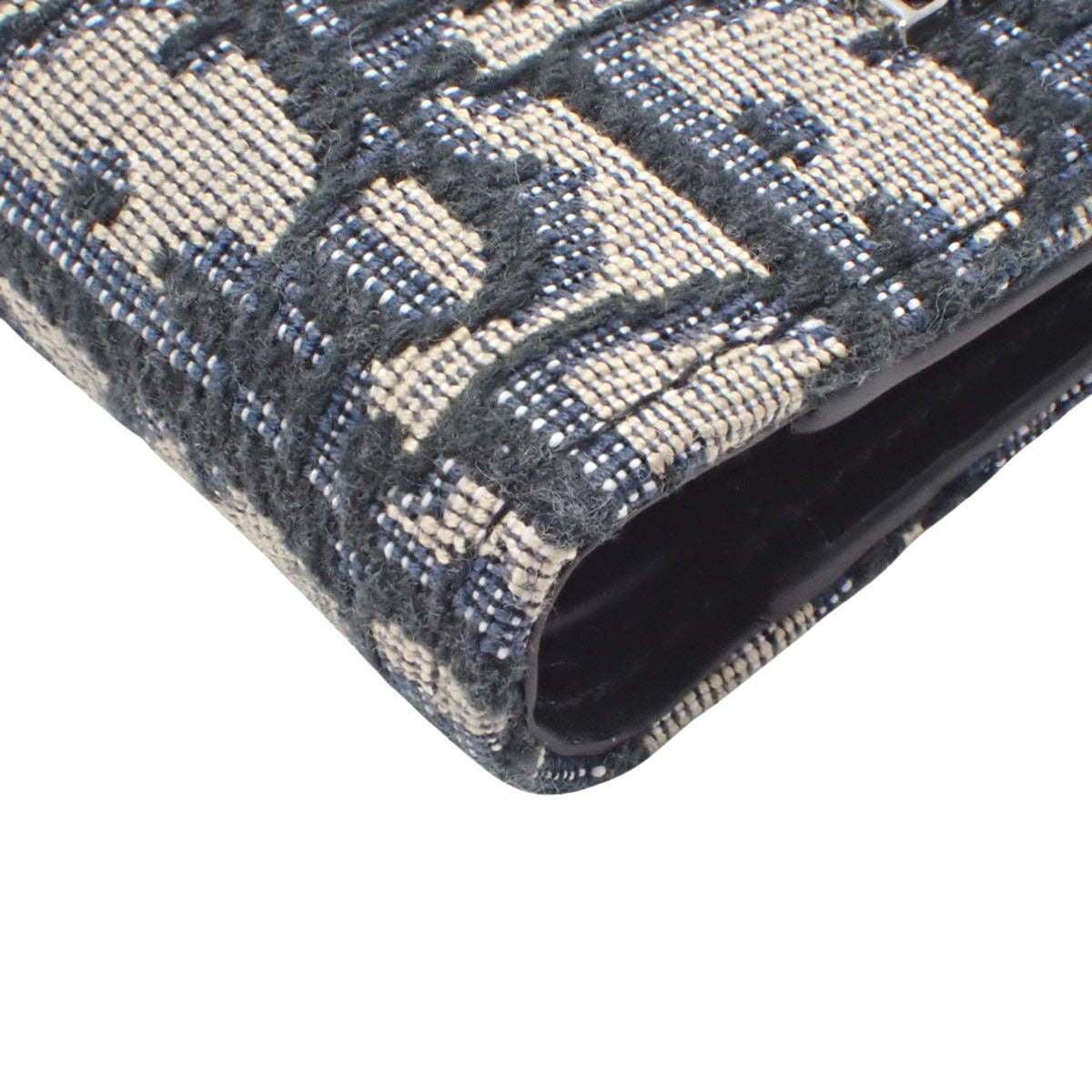Dior Vertical Compact Card Holder in Calfskin with Oblique Jacquard in Black, Navy, and Beige (2ESBC319YSE_H05E)