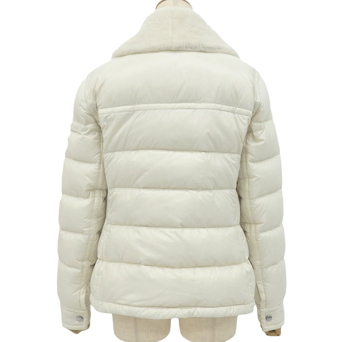 Triangle Logo Fur-Trimmed Down Jacket 2021 Size 42