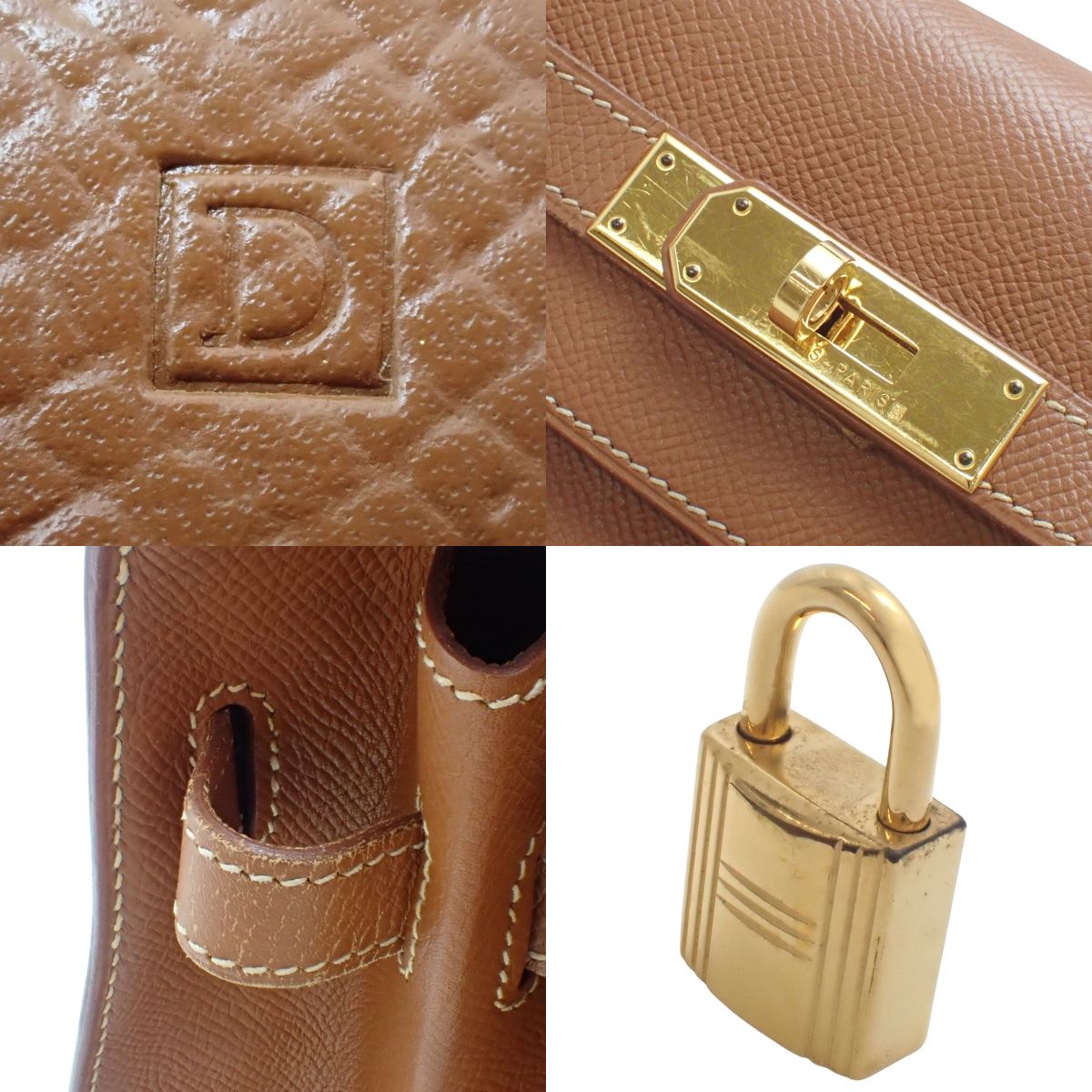 ケリー35(外縫い) クシュベル ゴールド ゴールド金具 □D刻印