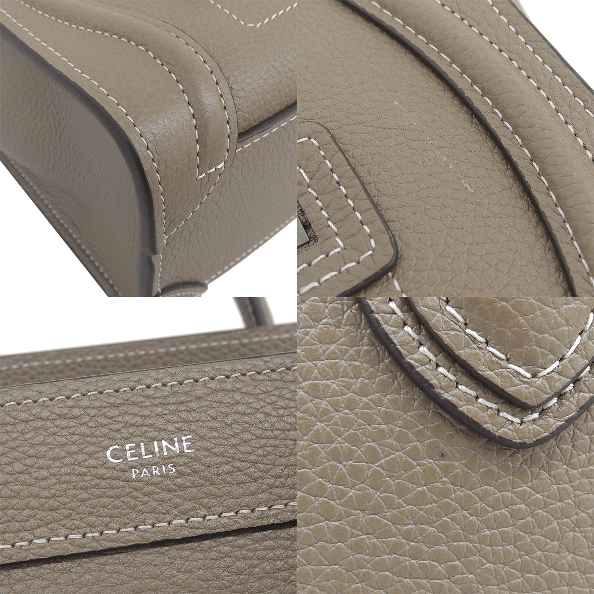 Luggage Nano Shopper in Drummed Calfskin, Slim Fit, 189243DRU.09SO
