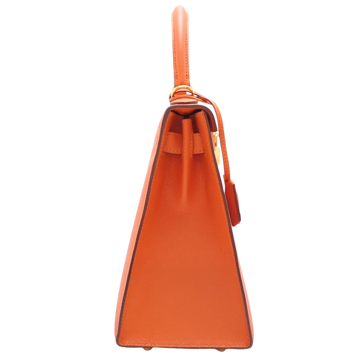 Kelly 28(外缝) Epsom牛皮 橙色 金扣 X刻印