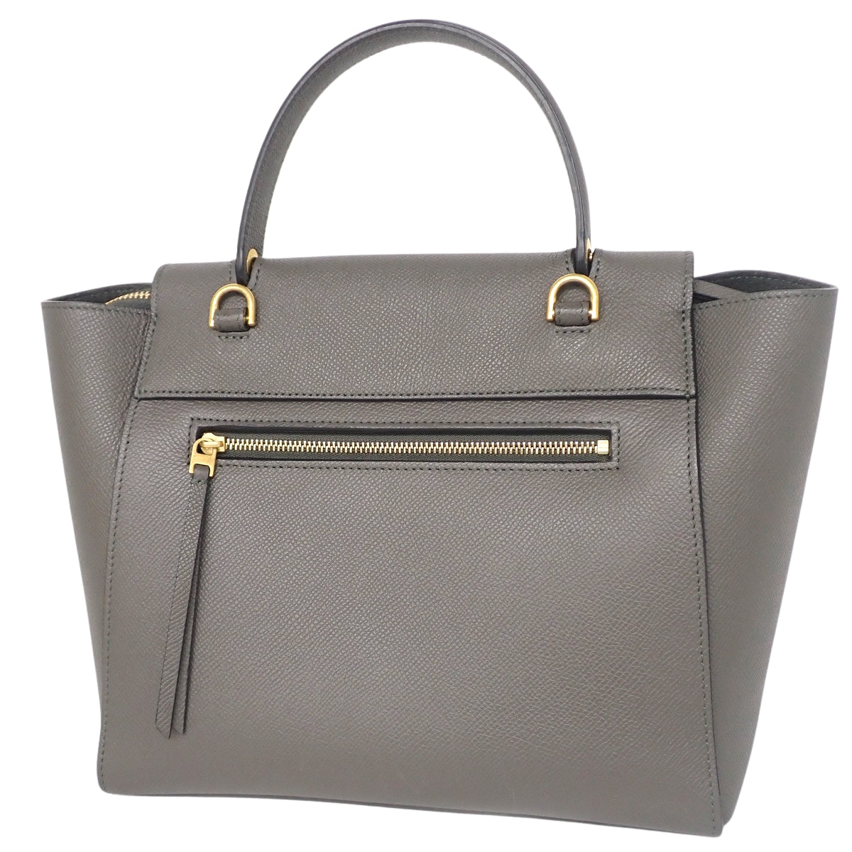 Belt bag in micro-grained calfskin, grey, 189153ZVA.10DC