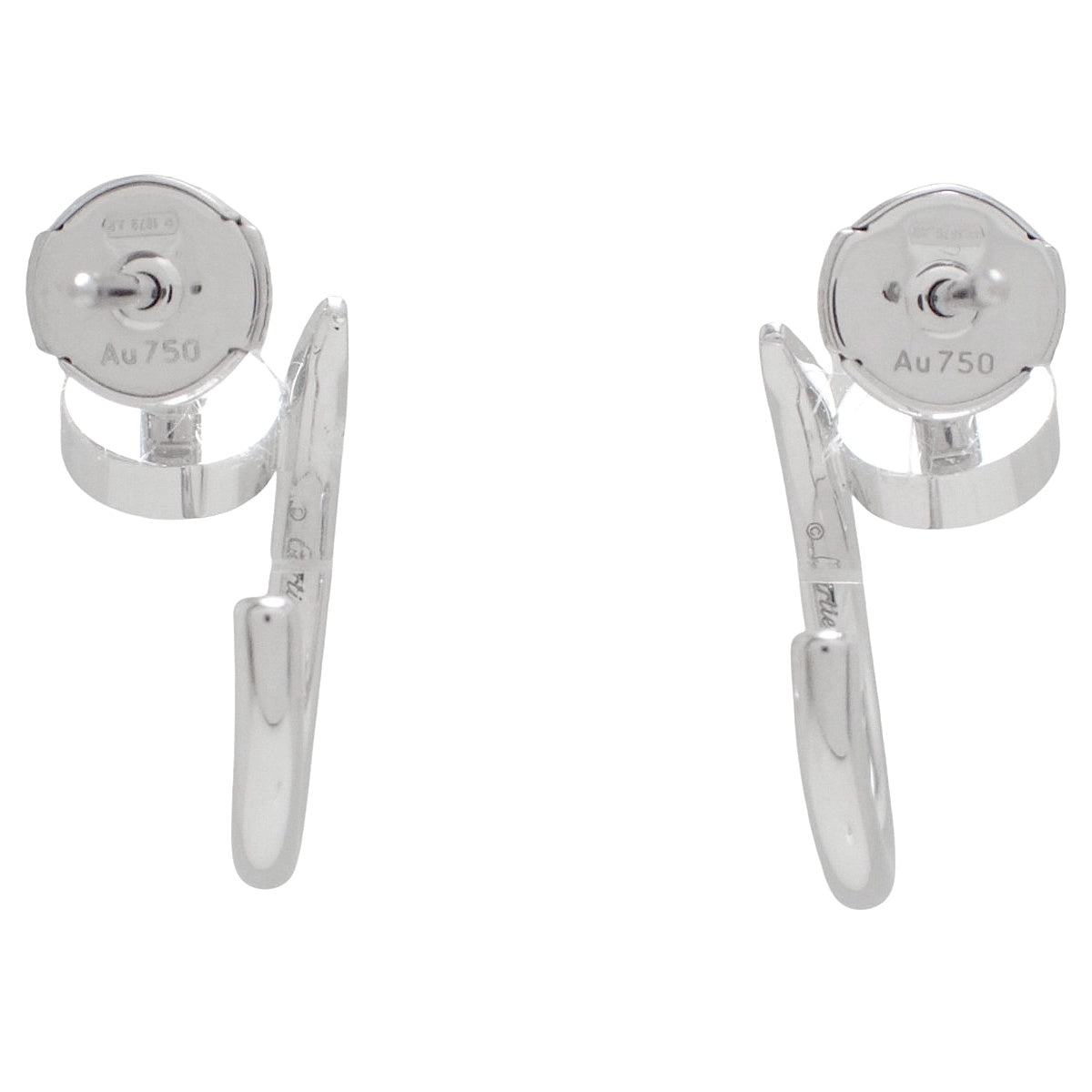 Juste un Clou Hoop Earrings, Small Model, White Gold, 18K White Gold, 5.4g