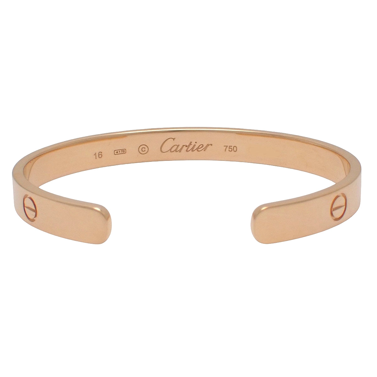 LOVE ブレスレット オープン ピンクゴールド K18PG 16 23.1g