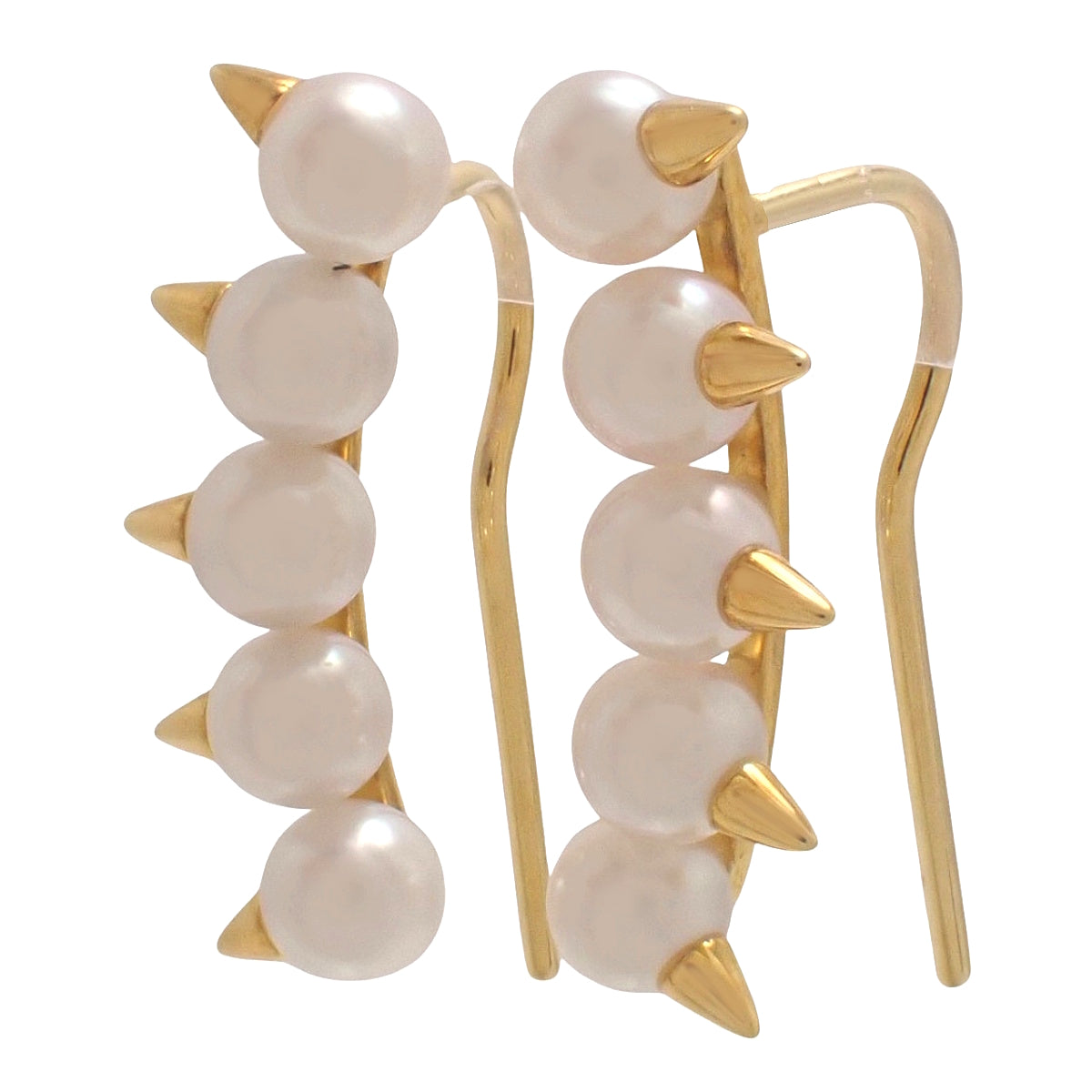 Danger Plus Earrings Akoya Pearl K18YG 2.2g