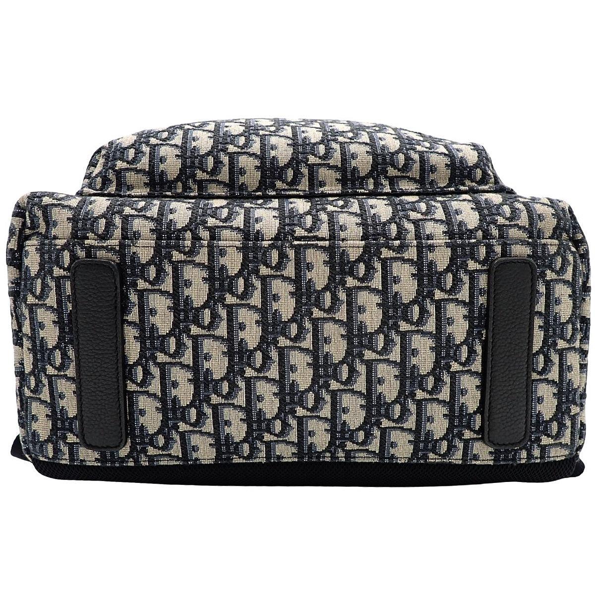 迪奥 Oblique 提花 Rider 背包 帆布 小牛皮 米色 黑色 1VOBA088YKY