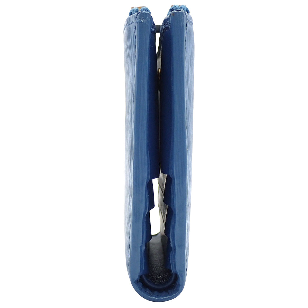 Double Zip Bi-fold Wallet Leather VITELLO MOVE Blue 1ML024