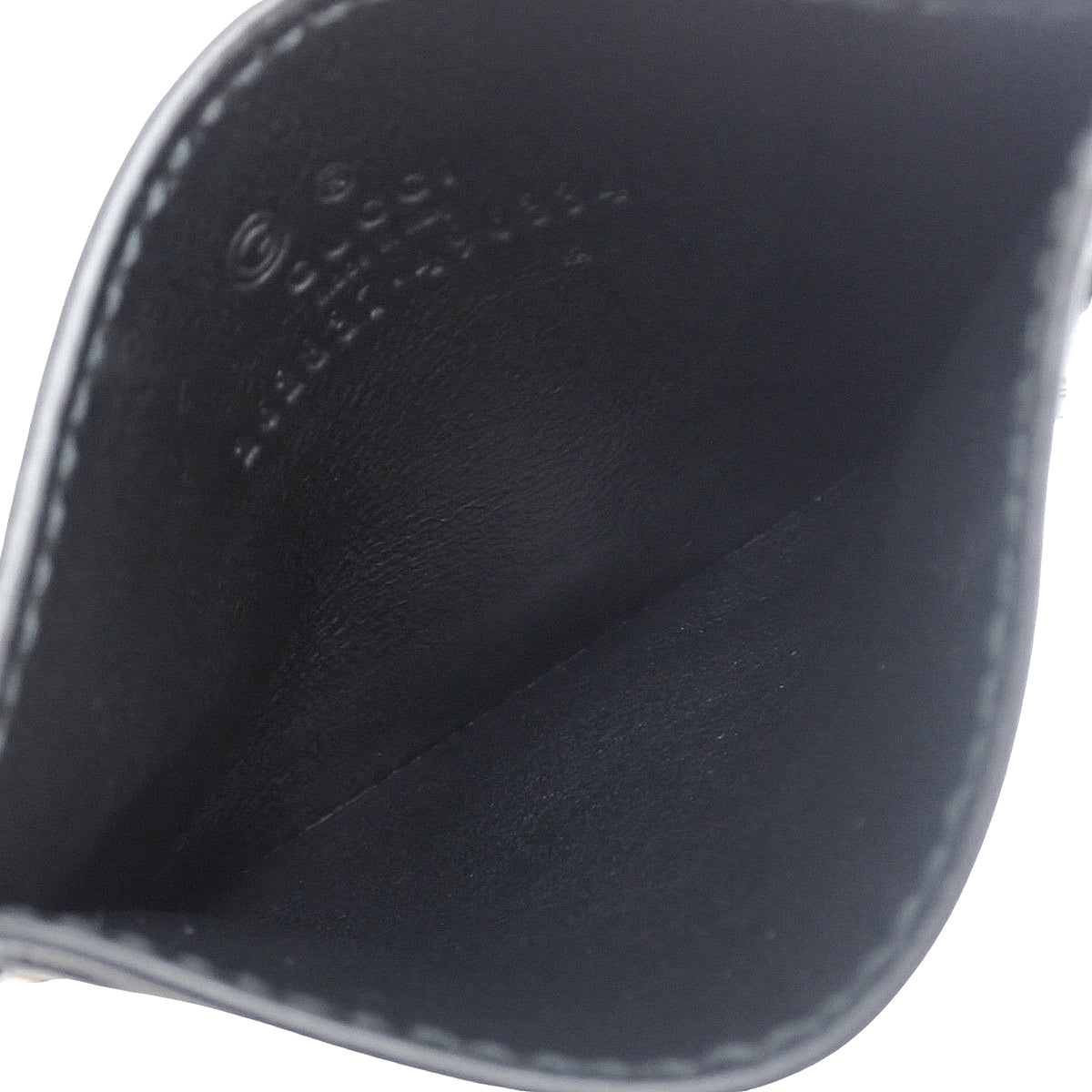 Gucci Microguccisima 卡包,黑色压纹牛皮 262837