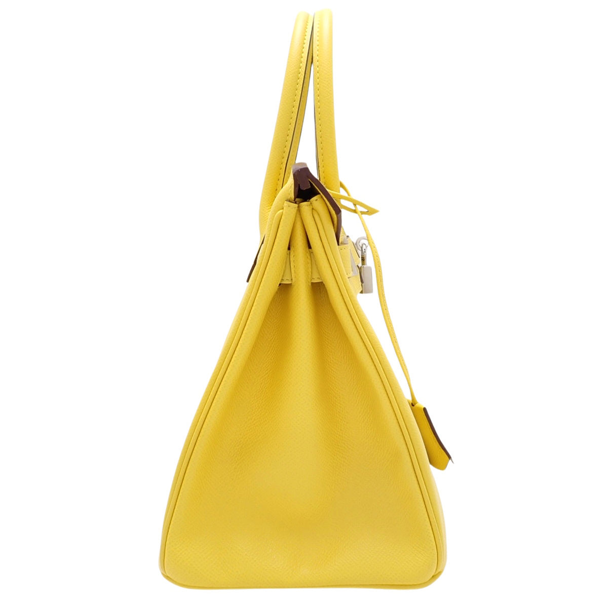 爱马仕铂金包30,Epsom小牛皮,钯金配件,那不勒斯黄,银色配件,U刻印