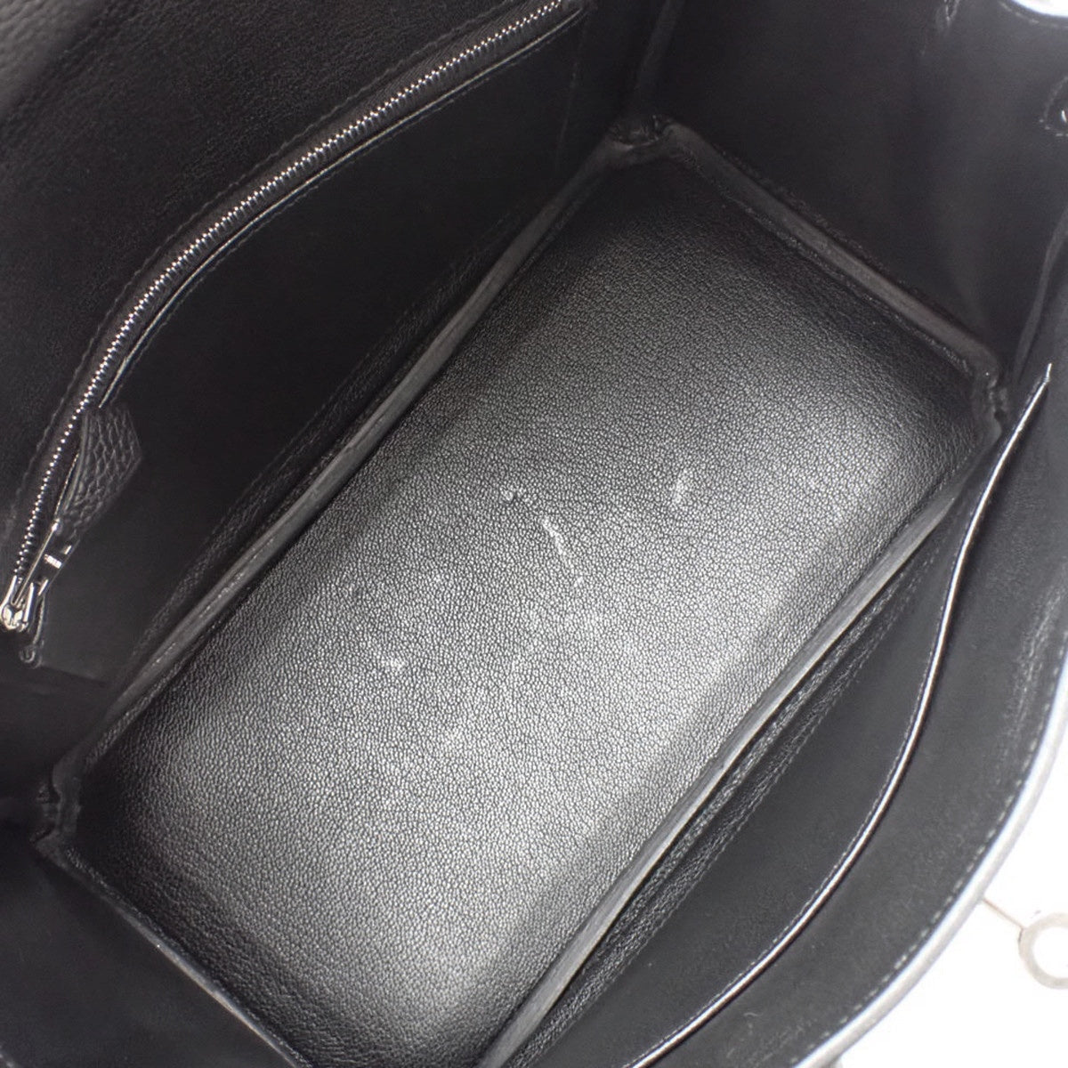 Birkin 25 Togo leather, palladium hardware, black, U stamp