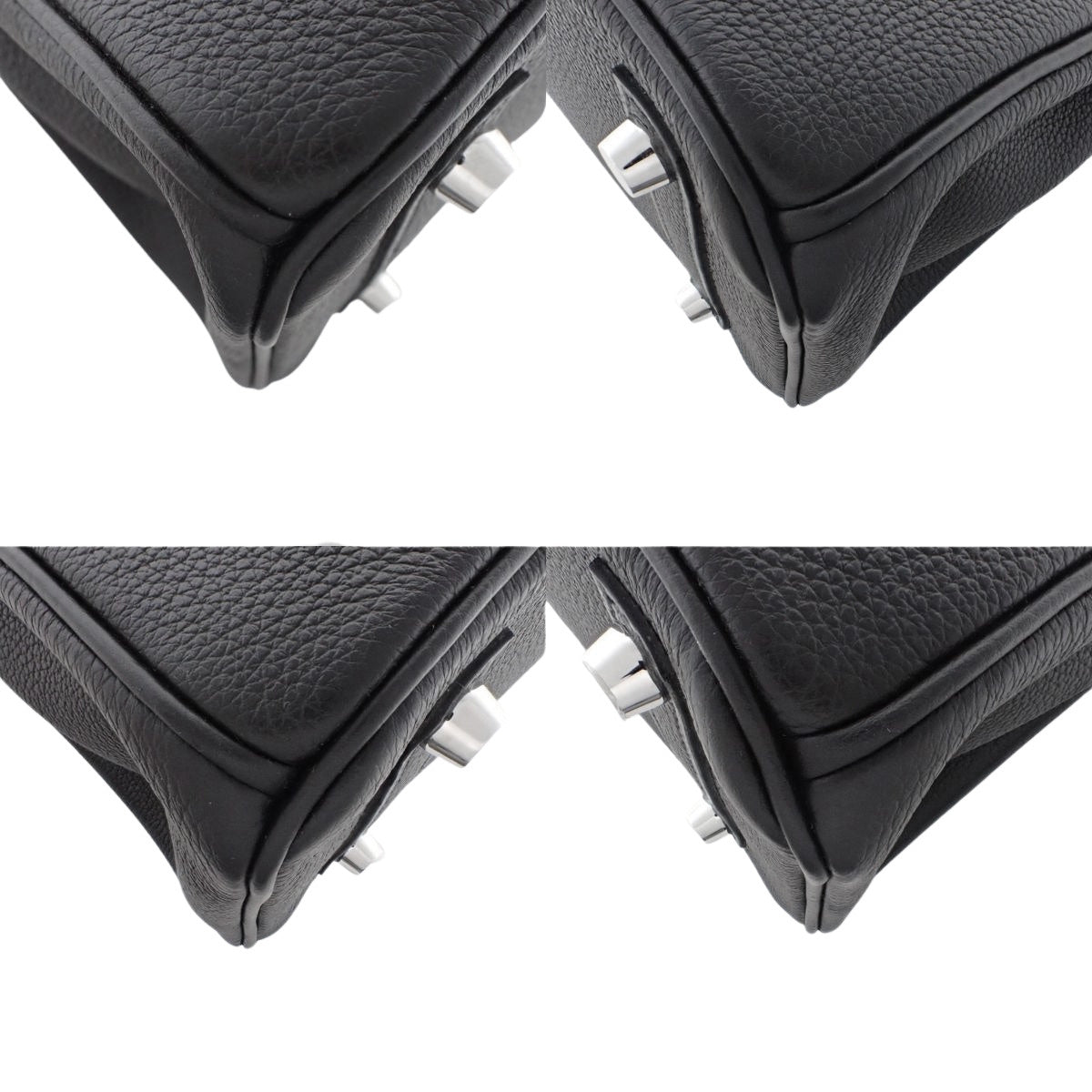 Birkin 25 Togo leather, palladium hardware, black, U stamp