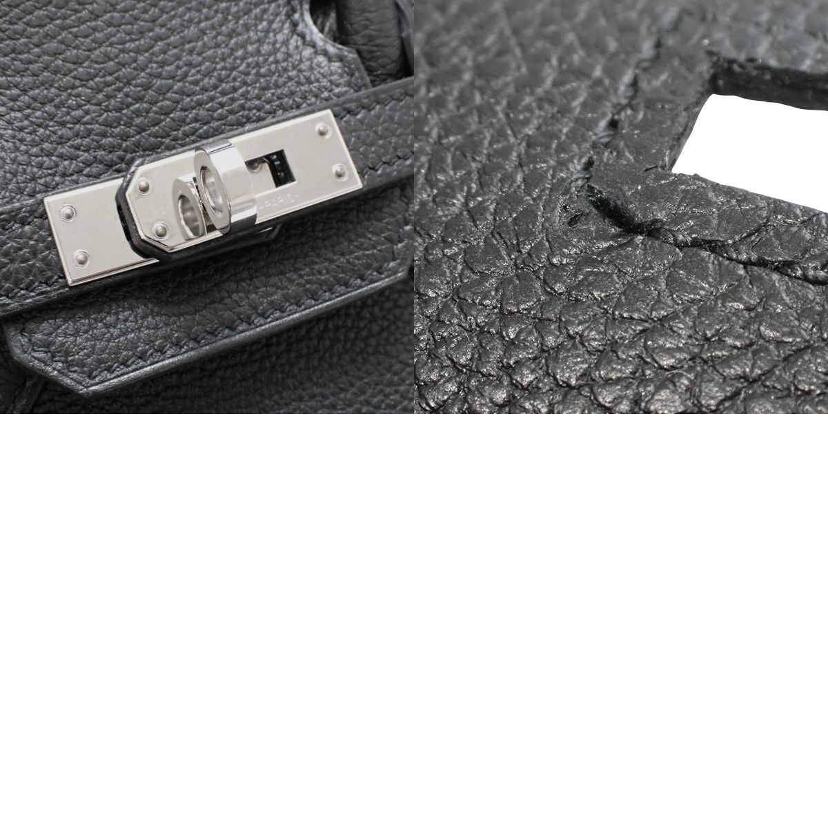 Birkin 25 Togo leather, palladium hardware, black, U stamp