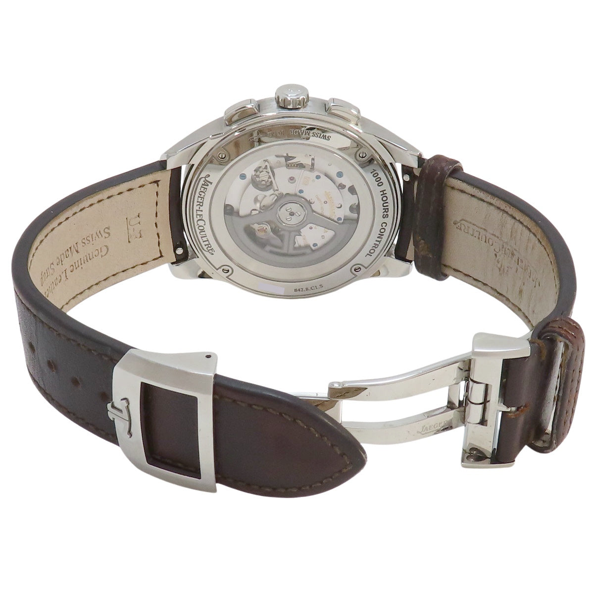 Polaris Chronograph Q9028480 SS/Leather Blue Automatic Men's