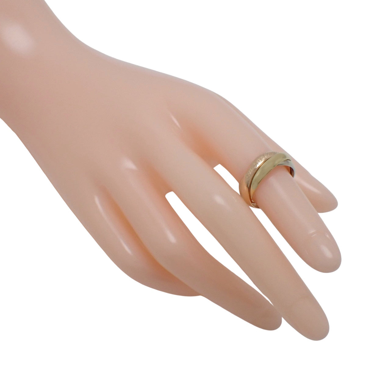 les must de Cartier 卡地亚三色金戒指 K18YG K18WG K18PG 50号 6.5克
