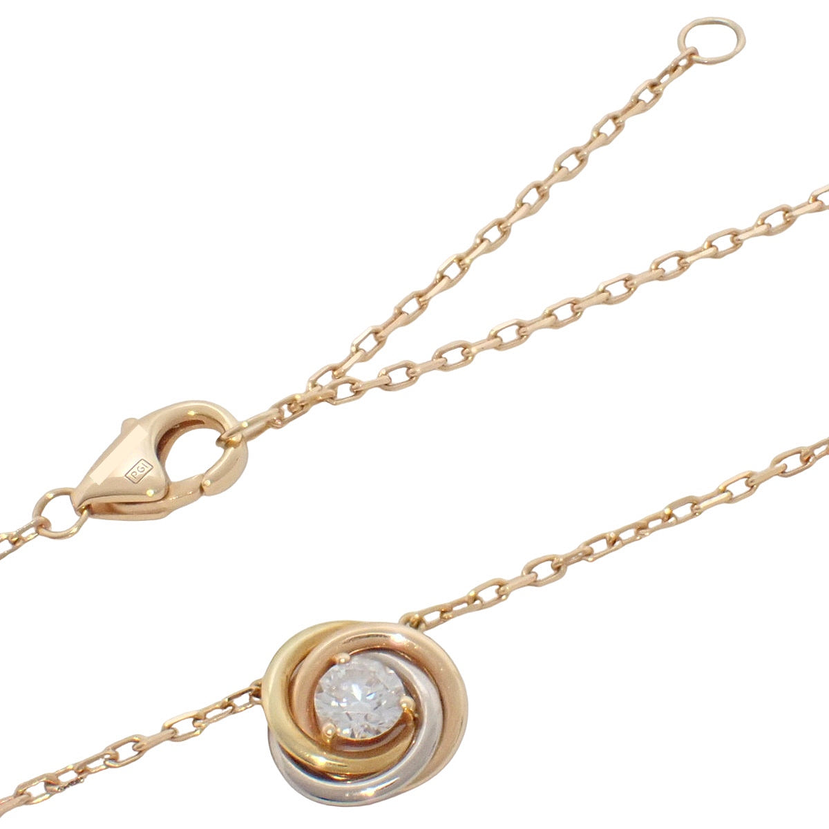 Trinity Pendant, Diamond, Yellow Gold K18YG, Pink Gold K18PG, White Gold K18WG, 2.8g